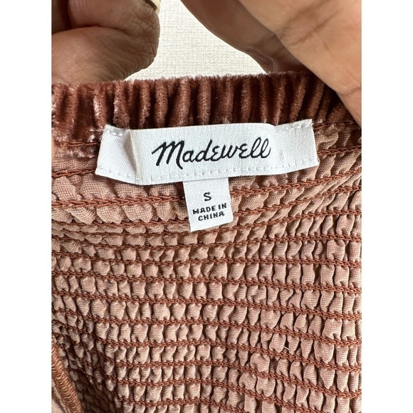 Madewell Suede Square Neck Balloon Sleeves Top - Picture 6 of 9
